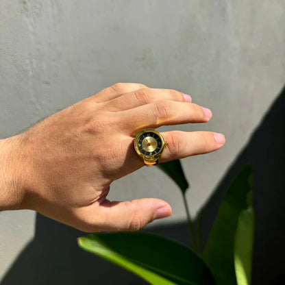 MIDNIGHT RING | GOLD BLACK